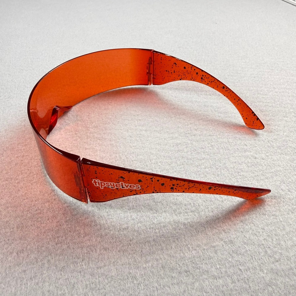 Tipsy Elves Unisex OS Cyclops Sunglasses‎ Plastic Red Futuristic Cyber Rave Y2K - Picture 3 of 10